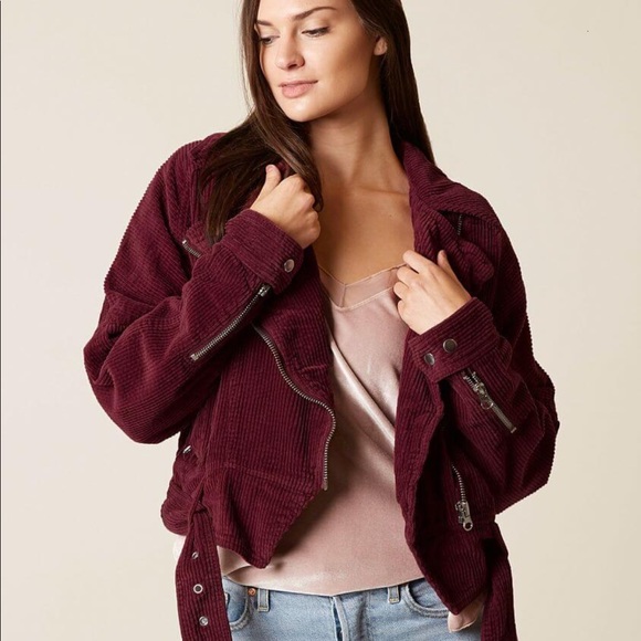 Free People Jackets & Blazers - Free People Slouchy Dolman Jacket in Wine